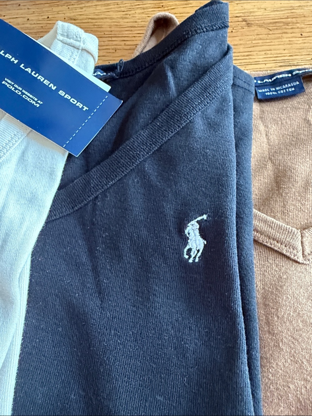 3RalphLaurenSportCreamNWTBlack&BrownEUC💯SoftCottonEmbroideredPony3/4 Sleeves M - Picture 6 of 10